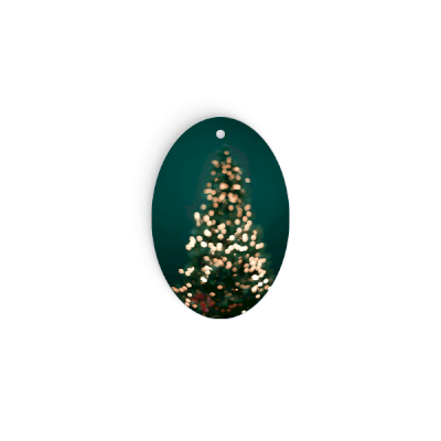 Wooden Christmas Decoration Oval